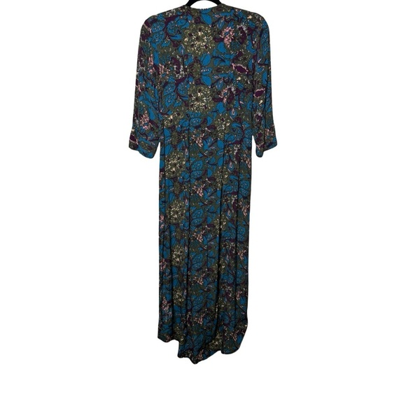 Knot Sisters Asymmetrical High Low Button down Boho Chic Wrap Style Dress Size M - Picture 5 of 14